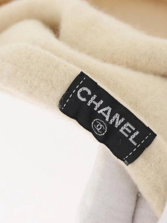 CHANEL Hat Wool Ivory CC Auth 176876A main image 11